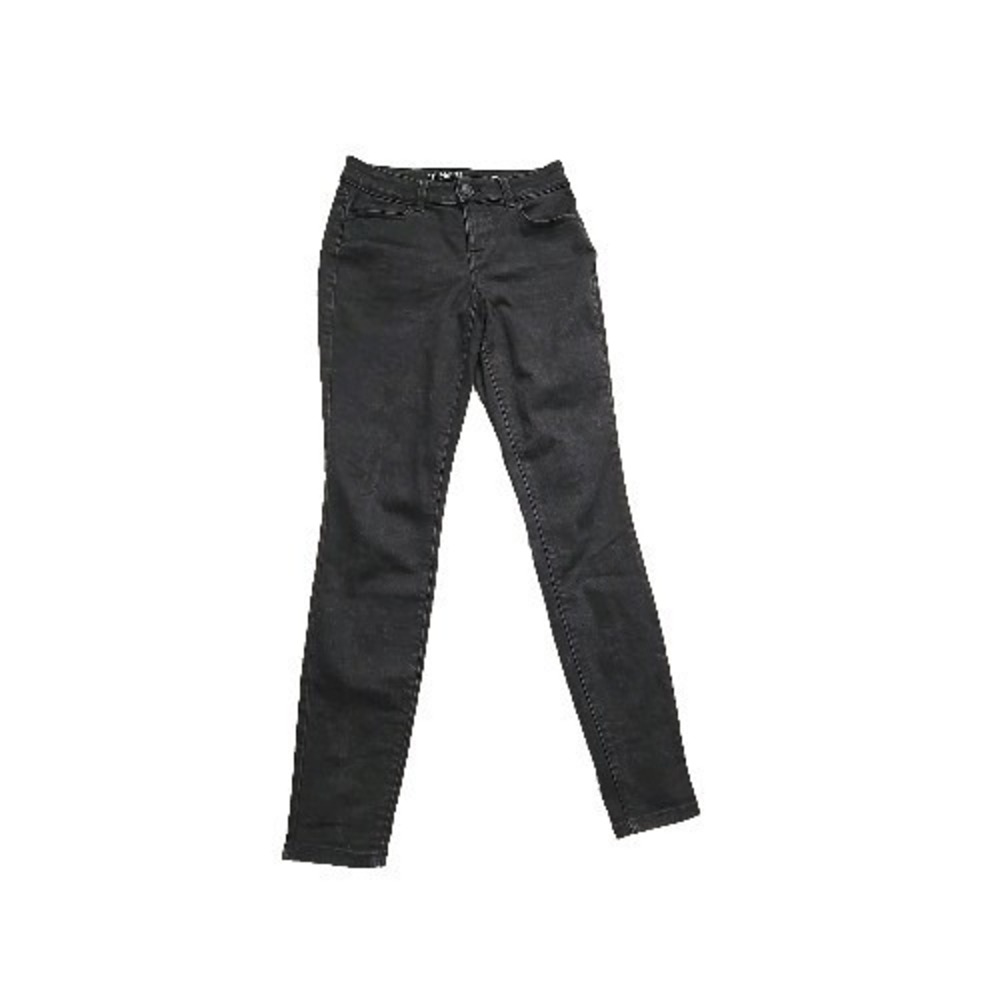 Maurices Mid Rise‎ Jeans Womens Size Small Skinny Stretch Black Distressed Denim